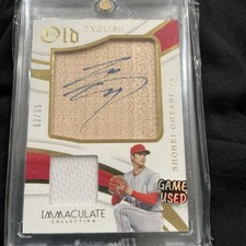 2019 Panini Immaculate Collection Old English Shohei Ohtani #OE-SO2 Auto Bat /35