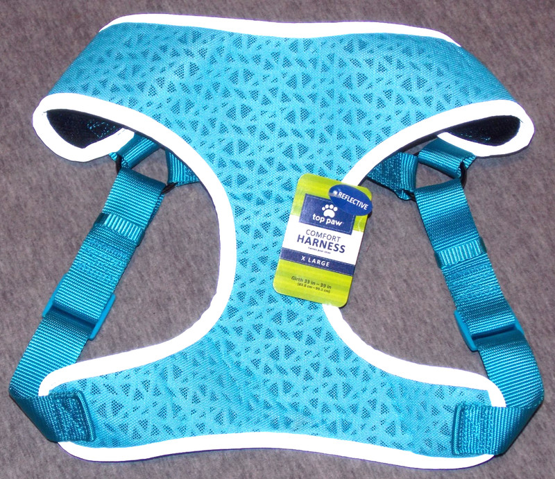 🐕 NWT TOP PAW Dog Harness Comfort Reflective Gunmetal cut Blue Aqua X-Large XL