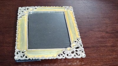 Green Tree GALLERY  6 x4  Yellow Gold Enameled & Silver Picture Frame 
