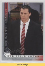 2020-21 SP Signature Edition Legends Behind the Boards Rod Brind'Amour READ 8db