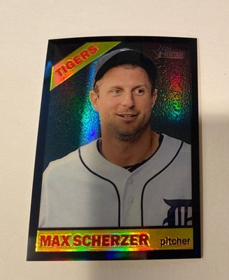 Max Scherzer 2015 Topps Heritage Chrome Black Refractor #THC-469 /66