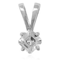 Cavill SilberanhäNger Damen 0,48Ct Zirkon Oktagon Asscher Platinbeschichtet