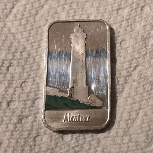 Alcatraz Lighthouse .999 Fine Silver Bar Alcatraz Island California 1909