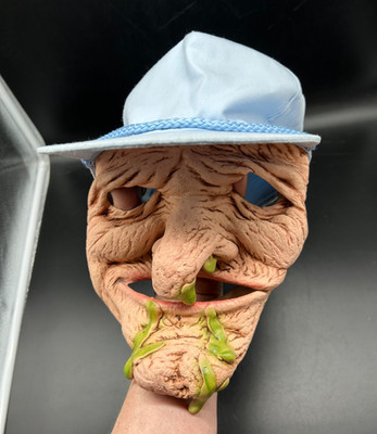 Vintage Be Something Studios Old Man Green Snot Mask Hat Rare