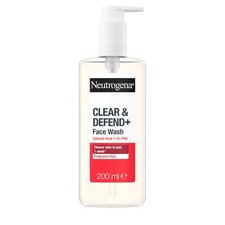 Neutrogena Clear & Defend+ Face Wash (1x 200ml), Purifying 200 ml (Pack of 1) 