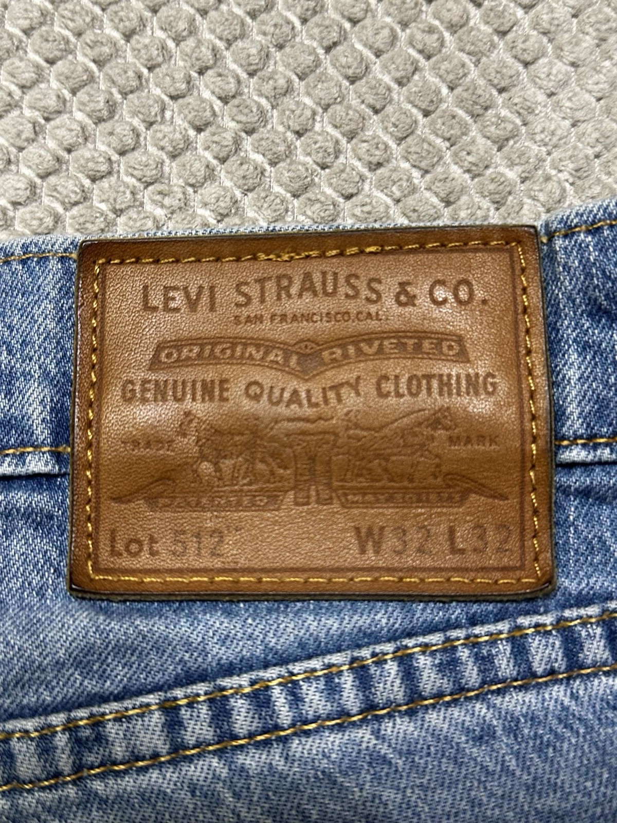 Levi Men’s 512 Jeans Zip Retro Stonewashed Blue Waist 32 Leg 32 image 5