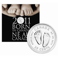 2011 25 Cent Born In Canada - Baby Gift Coin Set