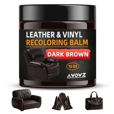 Leather Recoloring Balm - Scratch Repair  Color Restore Kit 10 OZ Dark Brown