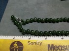 25 inch Green jade necklace 8 mm beads Silver hook clasp — photo 2