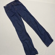 Vintage 70s Landlubber Wide Leg Denim Jeans Blue 25 Waist x 32 Inseam Dark Wash