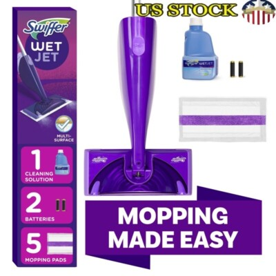 #ad Wet Jet Mop Floor Cleaner Mopping System Hardwood Laminate Tile Fresh Scent New $28.57