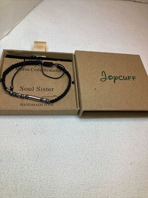 New Boxed Joycuff Morse Code   Soul Sister  Handmade Bracelet 