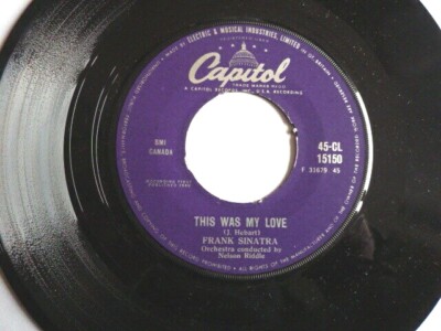 Frank Sinatra    Nice 'N' Easy / This Was My Love  45-CL 15150  VINYL NEAR MINT 