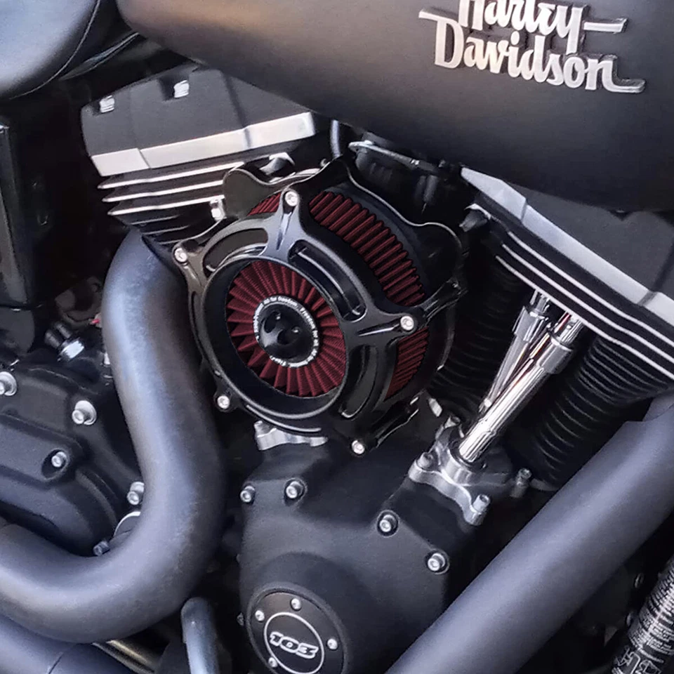 Air Cleaner Intake Red Filter Kits For Harley Softail Dyna Breakout Fatboy 93-15 Foto 4 de 4