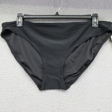 Beach Swimwear Women Missy Basic Low Bikini Bottom Size 18 Black Tropical Escape