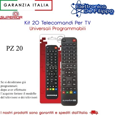 SUPERIOR Kit 20 Telecomandi Universali Programmabili Da Computer