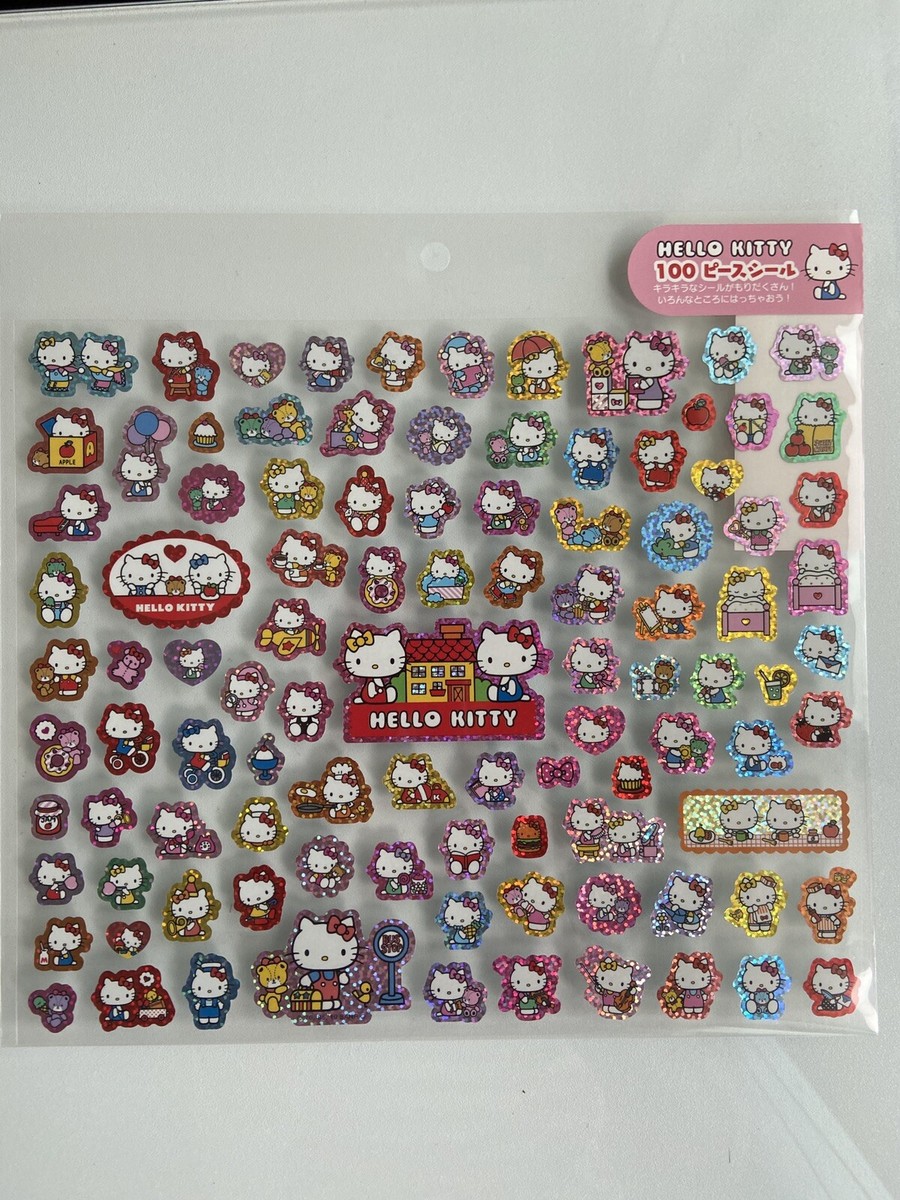 Sanrio Hello Kitty sticker 3 types set ,Glitter, masking