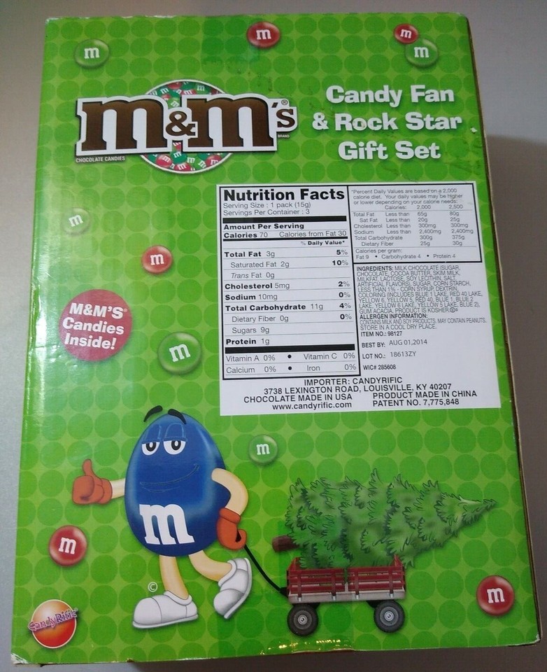 M & M's Candy Fan Rock Star RED [I would do anything for Love] Gift Set ...