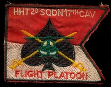 US Army HHT 2nd Squadron 17th Cavalry Flight Platoon Vietnam Patch P-6