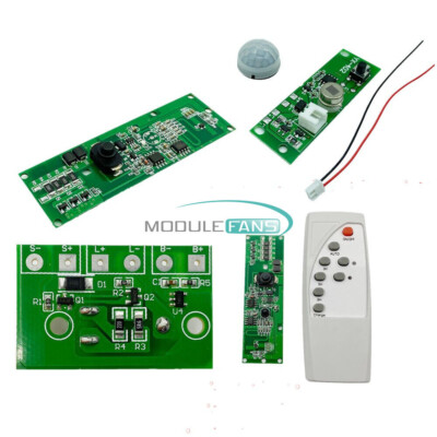 3.7V Infrared Solar Lamp Circuit Board Light Control Module Radar +Remote