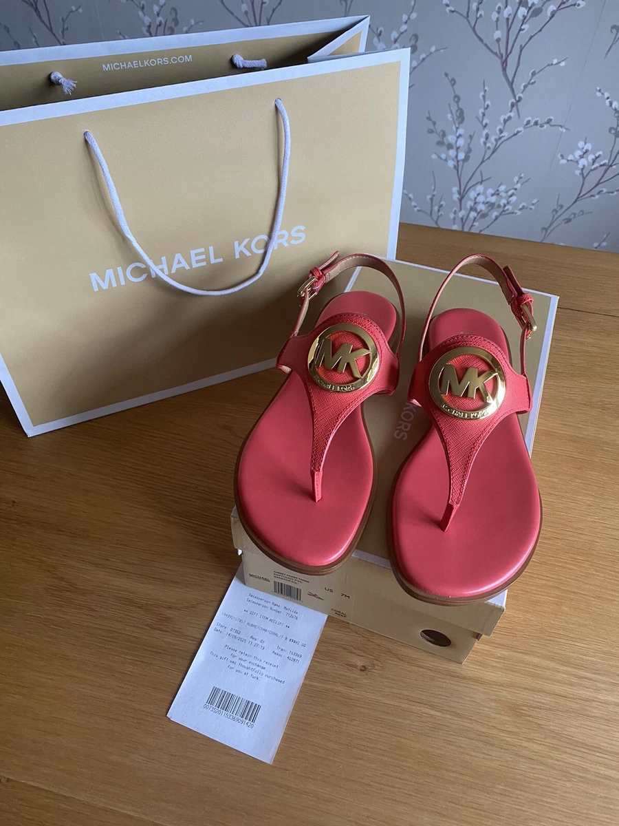 Genuine Michael Kors Sandles flip Flops Bnib With Gift Receipt Uk4 37 Rrp 110
