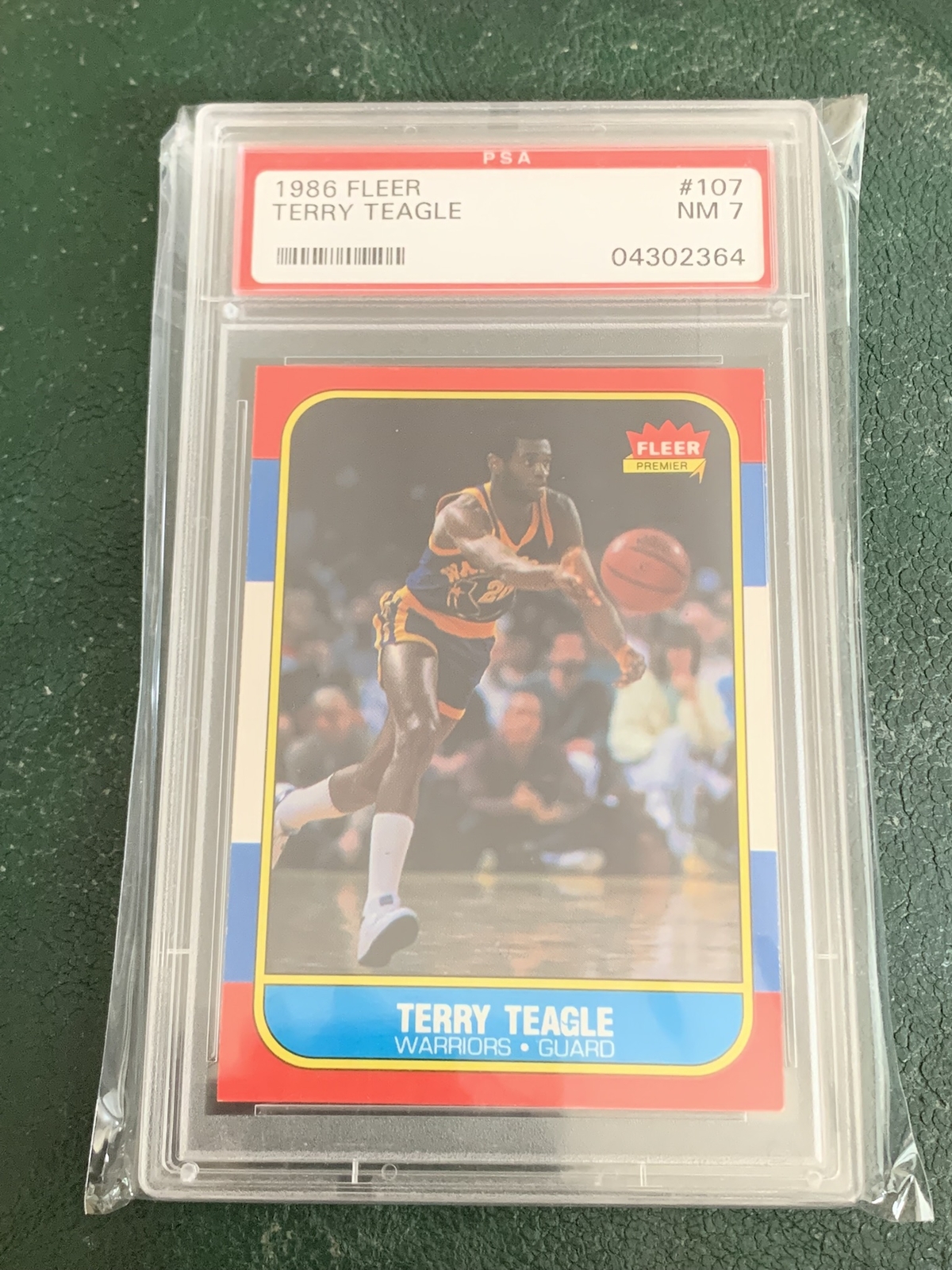 1986-87 Fleer Terry Teagle Rookie Set Break #107 PSA 7 Warriors Near Mint