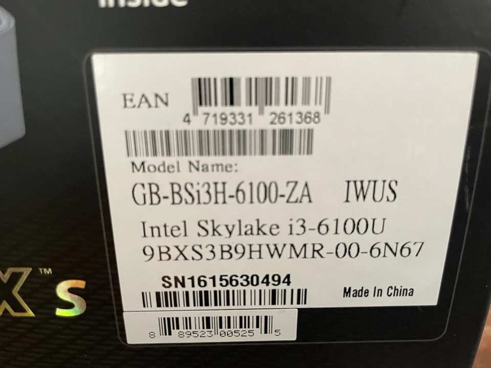 GIGABYTE BRIX 120GB GB-BSi3H-6100-ZA Ultra Compact PC - Image 3 of 4