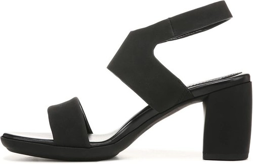 Naturalizer Womens 7.5 M Black Trace Ankle Heeled Sandal NIB SB4
