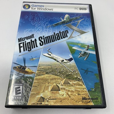 Microsoft Flight Simulator X PC 2-DVD Windows 2006 w/Key