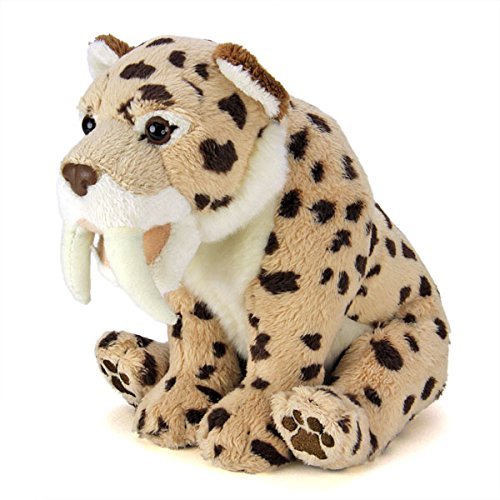 Saber Toothed Tiger Smilodon Plush Stuffed Animal Colorata for sale