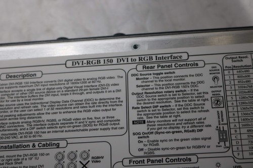 Extron DVI-RGB 150 DVI to Analog RGB Video Interface - Picture 11 of 12
