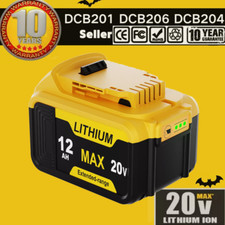 DCB204 20V Max Li-Ion Battery XR 12.0AH For DEWALT DCB184 DCB182 DCB200 DCB203
