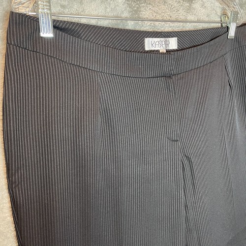 Kasper Women Kate Classic Pinstripe Single Pleat Office Career Dress Pant 16P - Picture 3 of 12