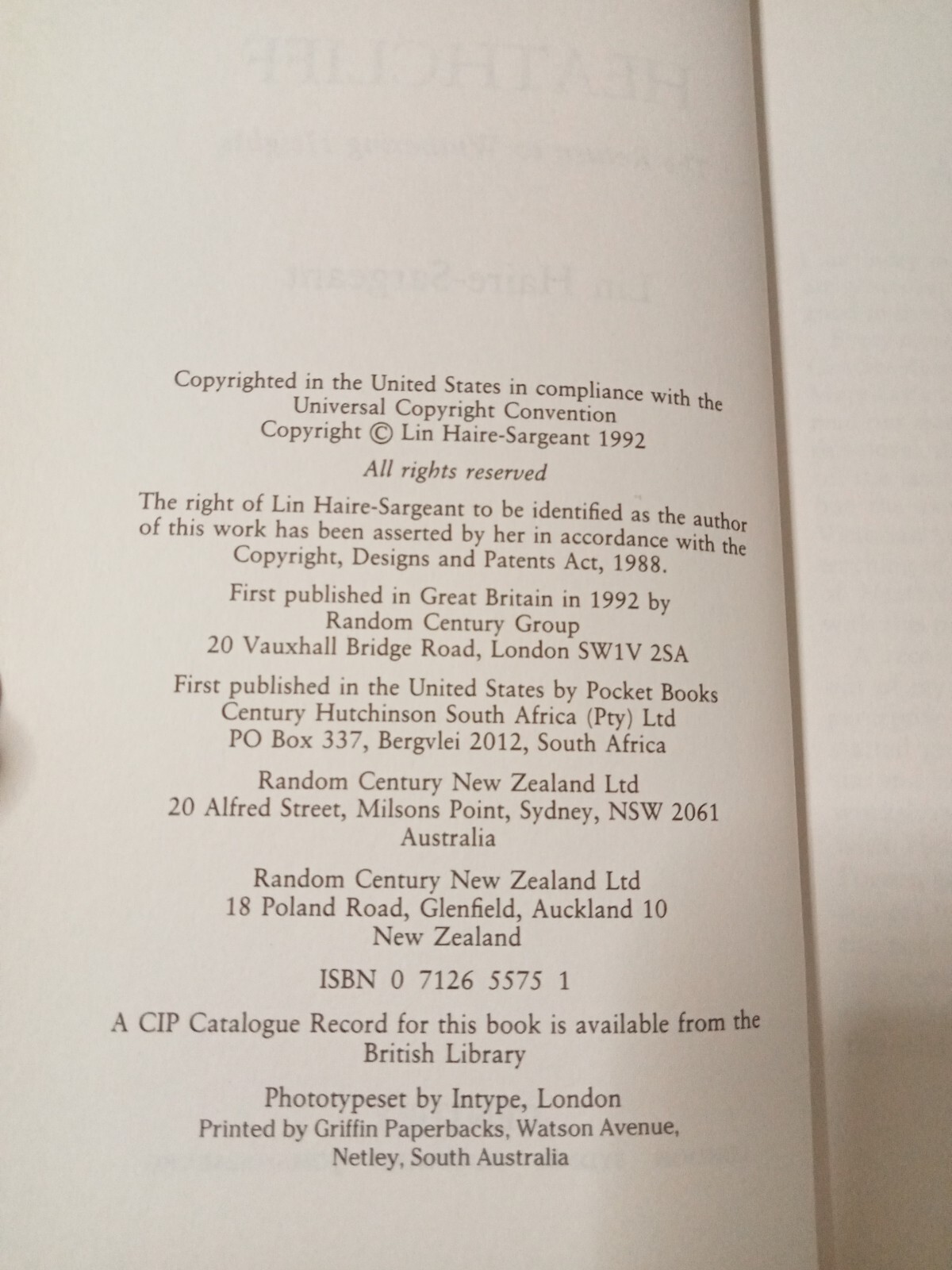 Heathcliff The Return to Wuthering Heights by Lin HaireSargeant