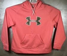 Under Armour Storm Semi Fitted Pink Camo Logo Women’s XL Cold Gear