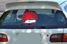 Japanese Sunrise Civic Rear Window Decal Car Sticker Jdm Fits Honda Hatchback Japanese Sunrise Civic Rear Window Decal Car Sticker Jdm Fits Honda Hatchback