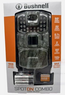 Bushnell Spot-On 18MP Trail Camera 2-Pack - Low Glow IR, 0.7s Trigger, 60ft Detection, Waterproof