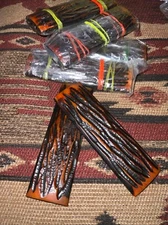 Stag jigged Camel Bone Knife Scales Knife Making, 4 1/8” x 1 1/4” x 1/4” Amber