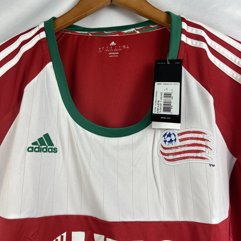 Adidas Revolution Red White MLS Soccer Jersey Womens Size L - Image 4 of 4