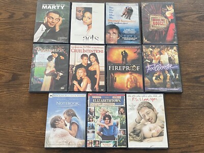 Lot of 11 DVD Collection Romance Chick Flicks With Cases Read Titles