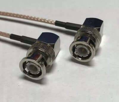 BNC Male Angle to BNC Male Angle 12  RG316 Patch Cable Video USA Made Hi Quality