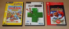 MONOPOLY JUNIOR – IMPOSSIBLE CREATURES – THEME HOSPITAL – PC CD ROM GAMES- LOT 3