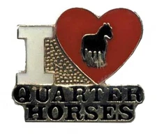 Pack of 50 I Love Quarter Horses Bike Motorcycle Hat Cap Lapel Pin HP4739