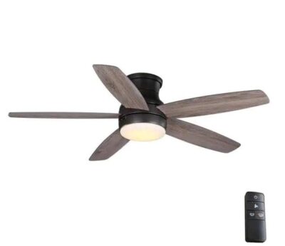 HDC Ashby Park 52 in. White Color Changing Integrated LED Bronze Ceiling Fan