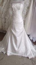 Victoria Kay ivory satin wedding dress UK size 12 - check measurements