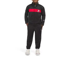 Champion Toddler Boys 2-Piece Active Track Set Size 2T Black