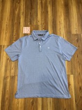 Travis Mathew Mens Golf Polo Size XL Blue Casual Preppy Active Sports Outdoor