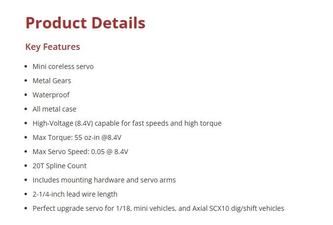 Spektrum Servo SPMSSX117 SX117 Micro Metal Gear & Case UPGRADE GROM 223s - Image 2 of 3