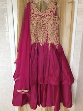 Indian Bollywood Ruffle Ethnic Gown Party Wear