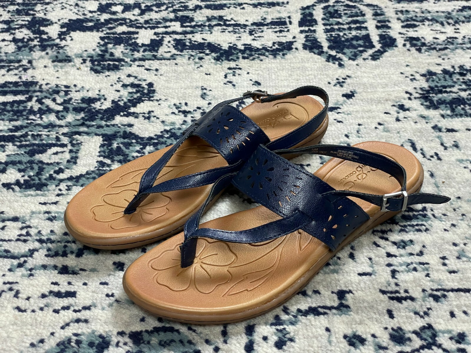 Womens Born Concept Sandal Shoes Blue Slingback Flat … Gem